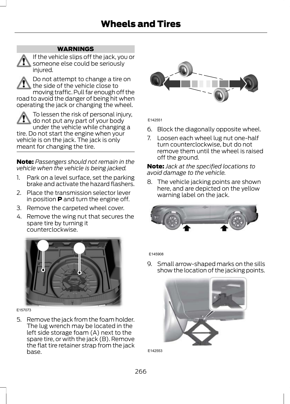 Wheels and tires | FORD 2013 Escape v.2 User Manual | Page 269 / 432