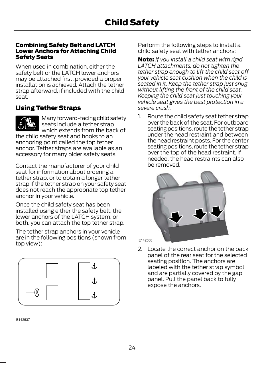 Child safety | FORD 2013 Escape v.2 User Manual | Page 27 / 432