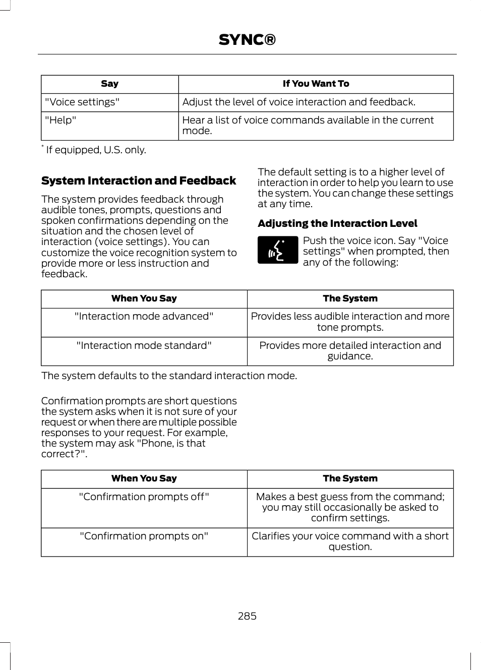 Sync | FORD 2013 Escape v.2 User Manual | Page 288 / 432