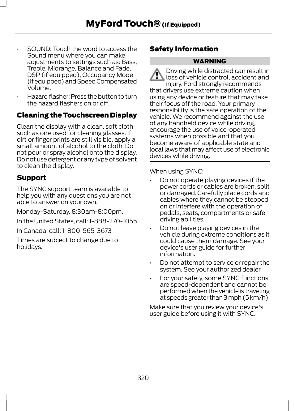 Myford touch | FORD 2013 Escape v.2 User Manual | Page 323 / 432