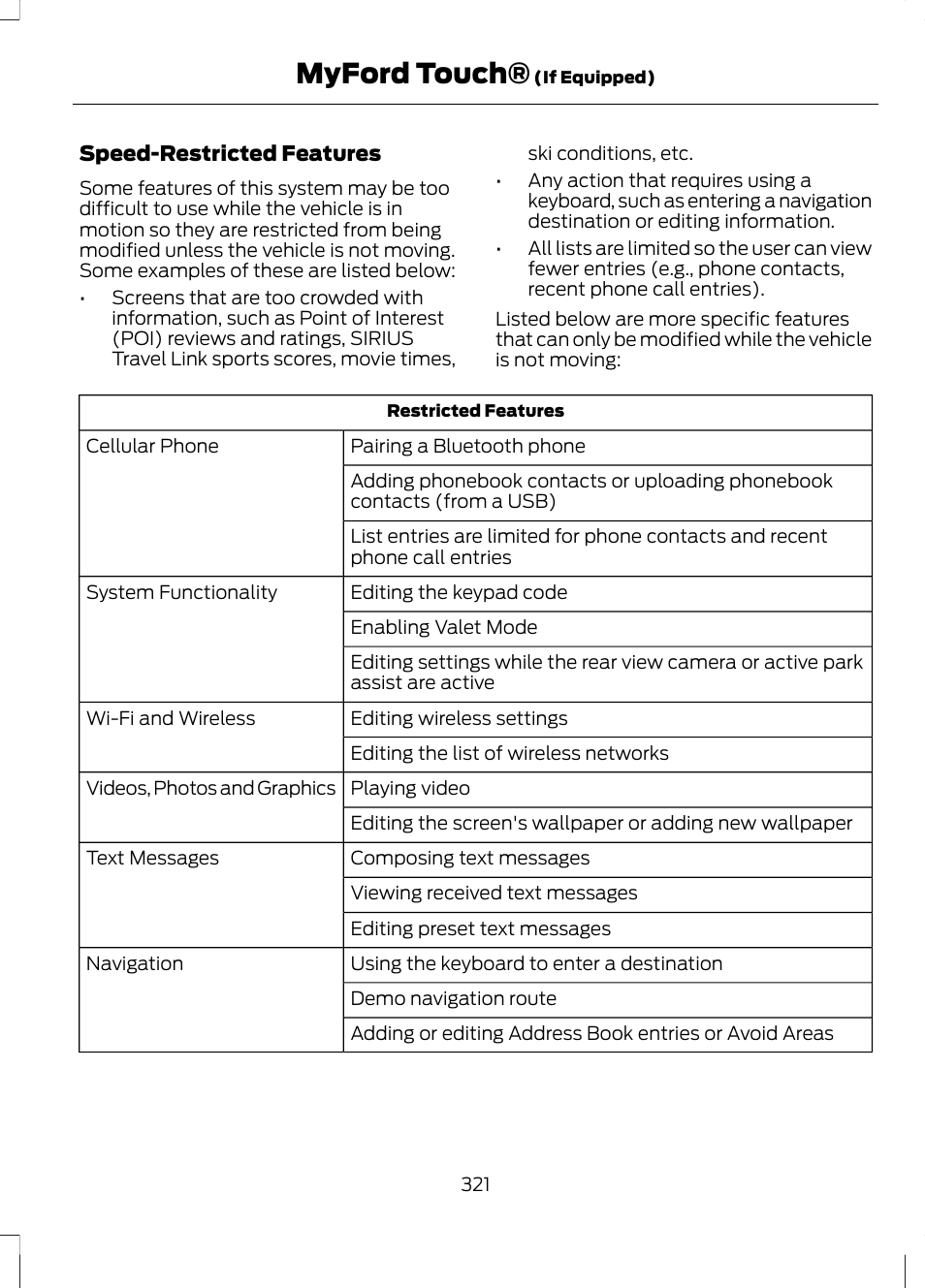 Myford touch | FORD 2013 Escape v.2 User Manual | Page 324 / 432