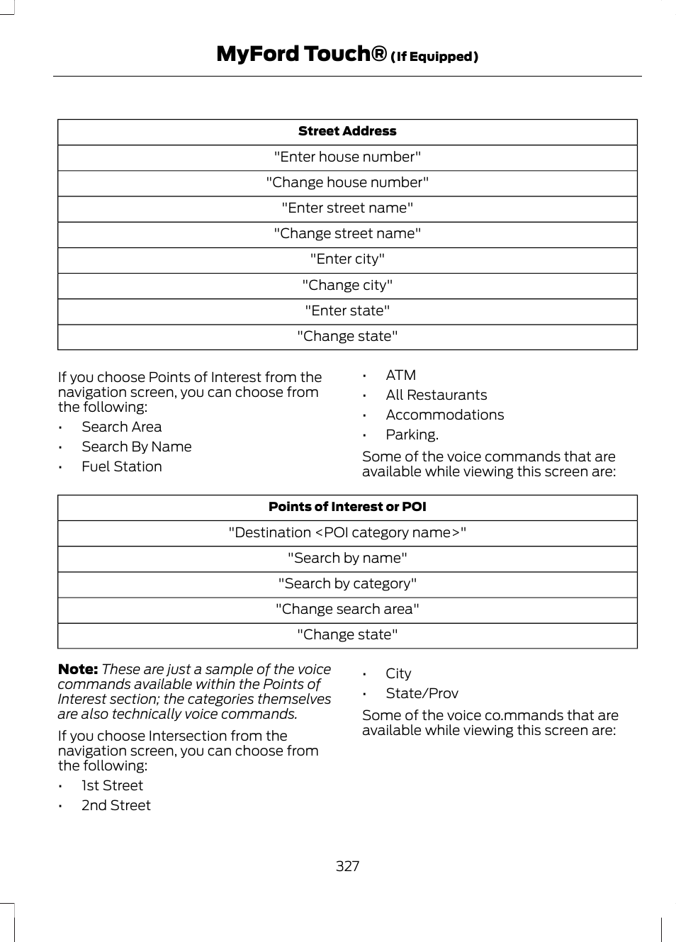 Myford touch | FORD 2013 Escape v.2 User Manual | Page 330 / 432