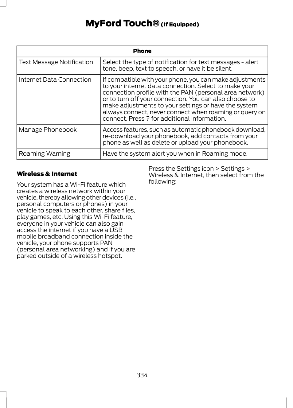 Myford touch | FORD 2013 Escape v.2 User Manual | Page 337 / 432