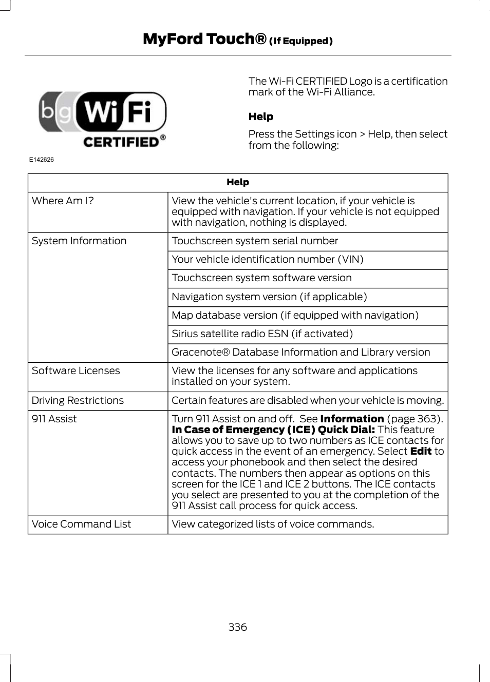 Myford touch | FORD 2013 Escape v.2 User Manual | Page 339 / 432