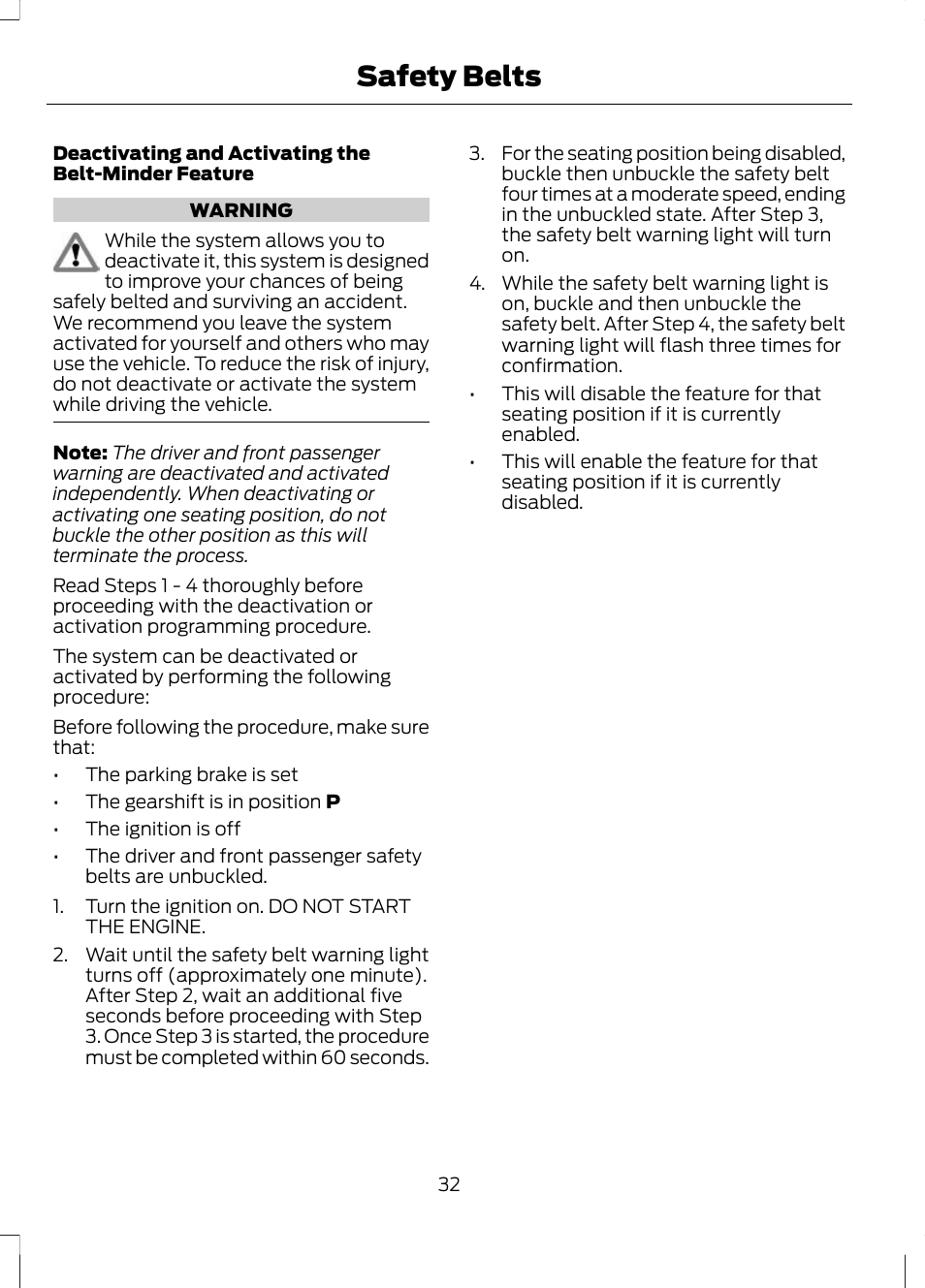 Safety belts | FORD 2013 Escape v.2 User Manual | Page 35 / 432