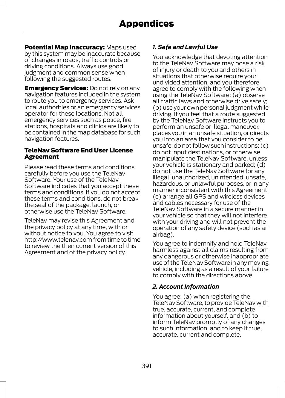 Appendices | FORD 2013 Escape v.2 User Manual | Page 394 / 432