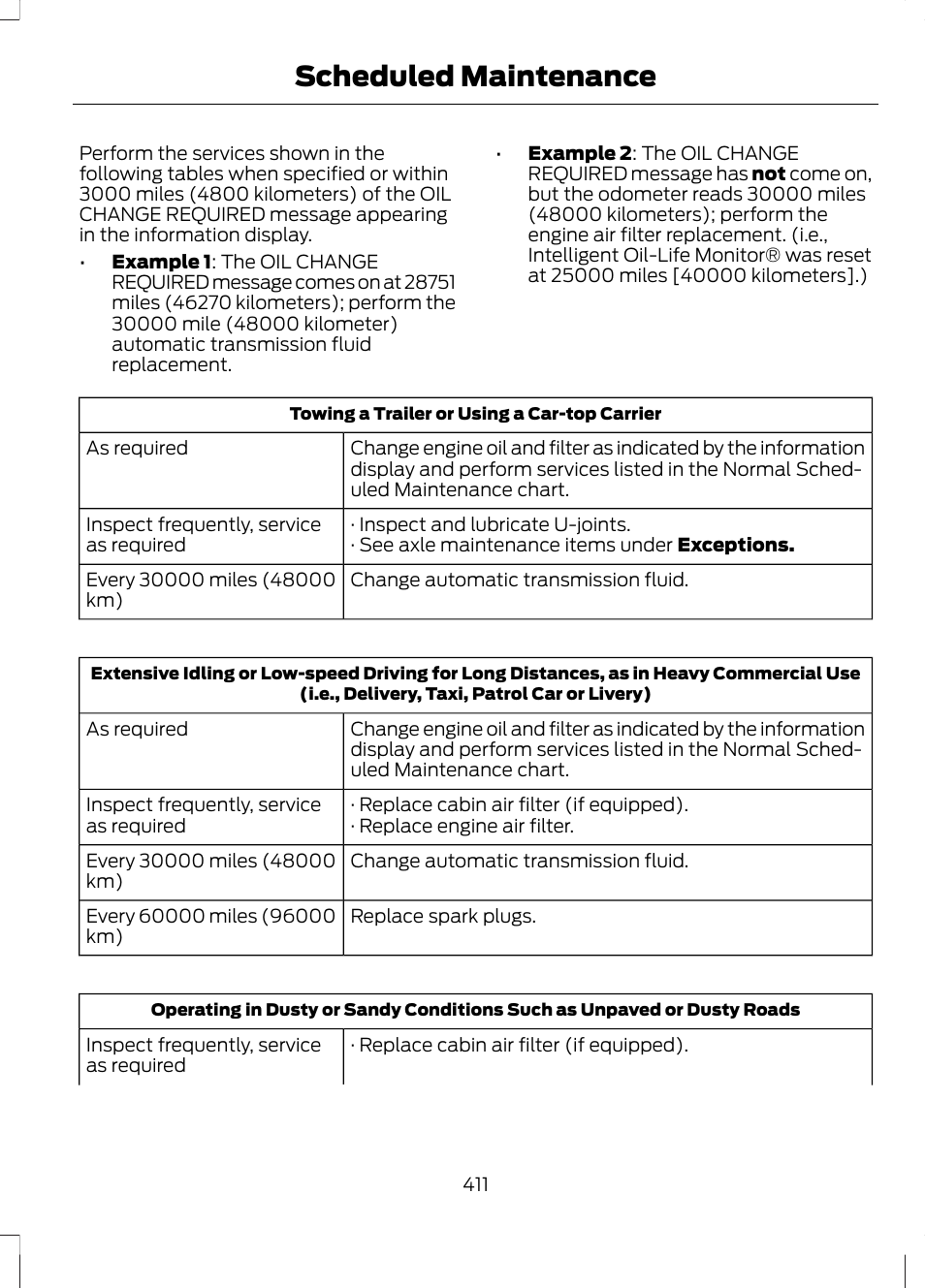 Scheduled maintenance | FORD 2013 Escape v.2 User Manual | Page 414 / 432