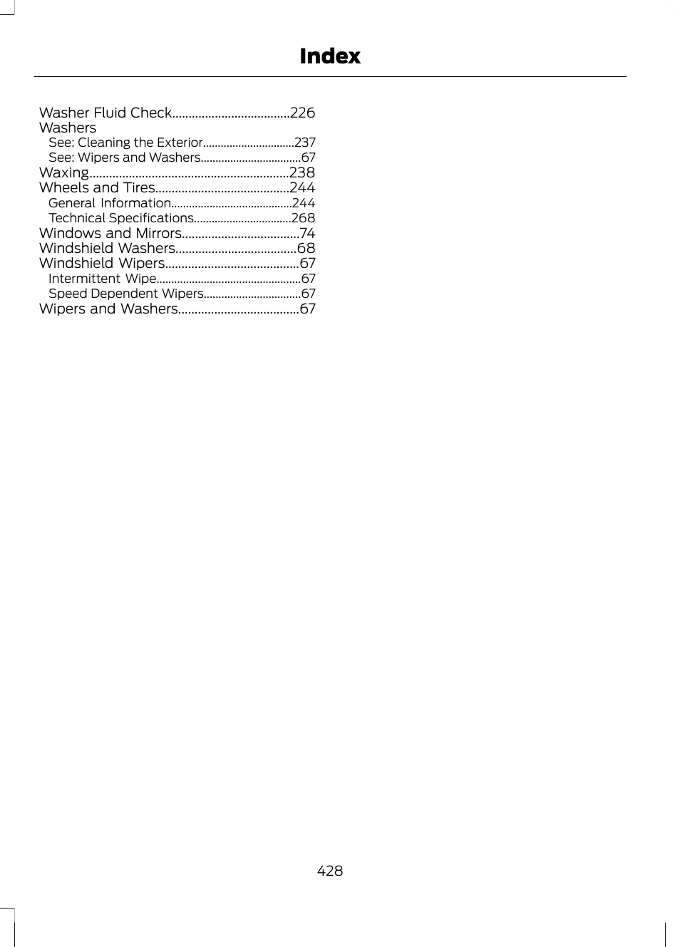 Index | FORD 2013 Escape v.2 User Manual | Page 431 / 432