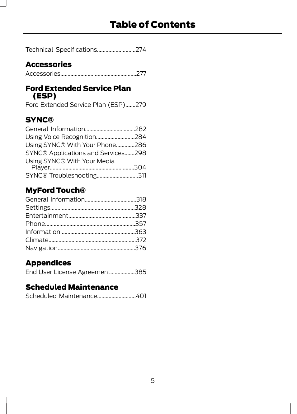 FORD 2013 Escape v.2 User Manual | Page 8 / 432