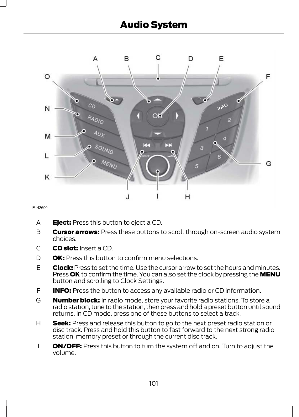 Audio system | FORD 2013 Escape v.3 User Manual | Page 104 / 434