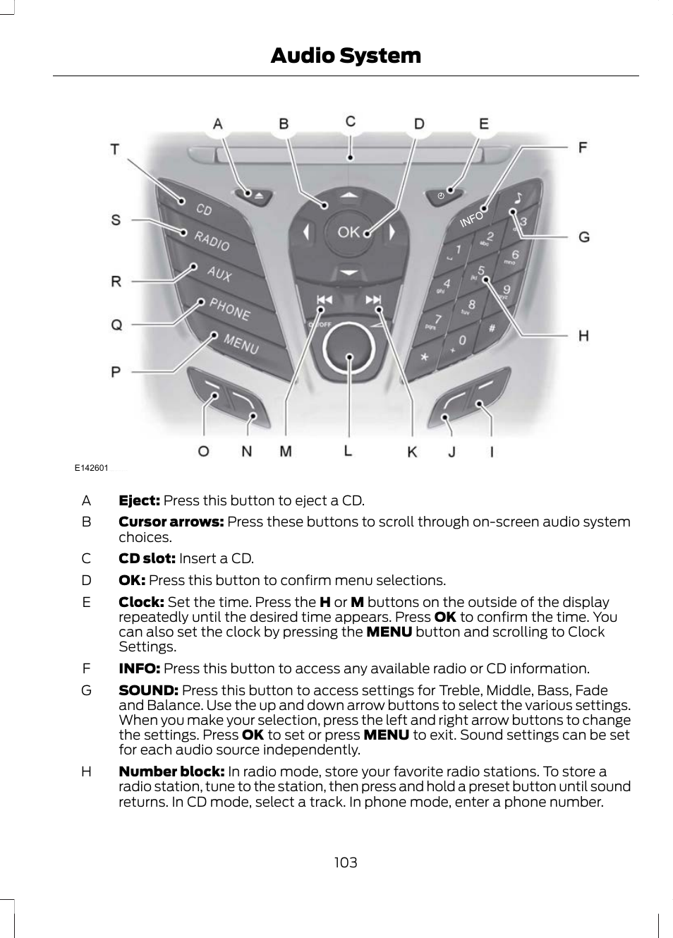 Audio system | FORD 2013 Escape v.3 User Manual | Page 106 / 434