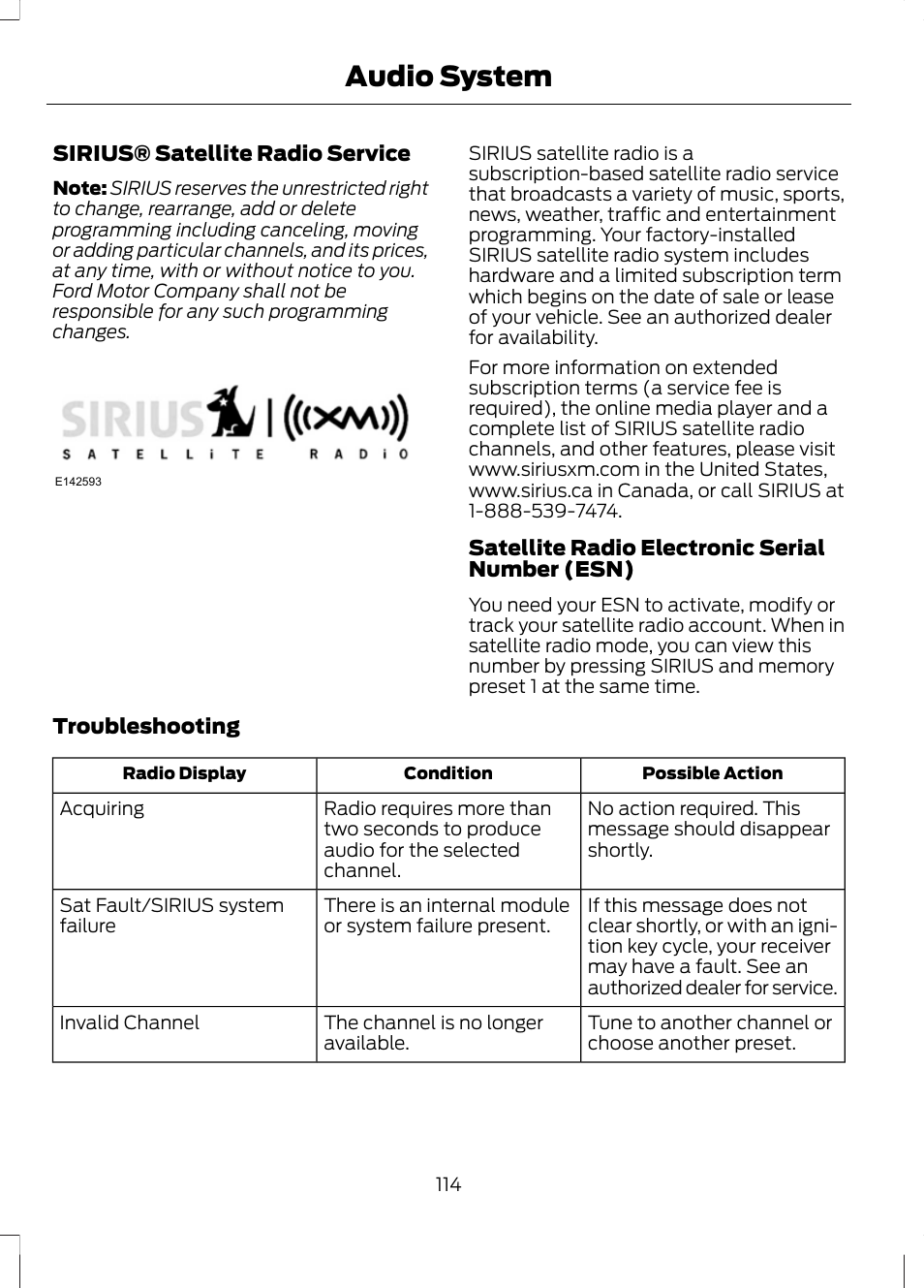 Audio system | FORD 2013 Escape v.3 User Manual | Page 117 / 434