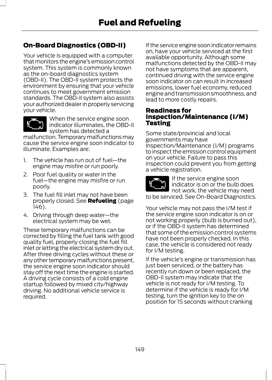 Fuel and refueling | FORD 2013 Escape v.3 User Manual | Page 152 / 434