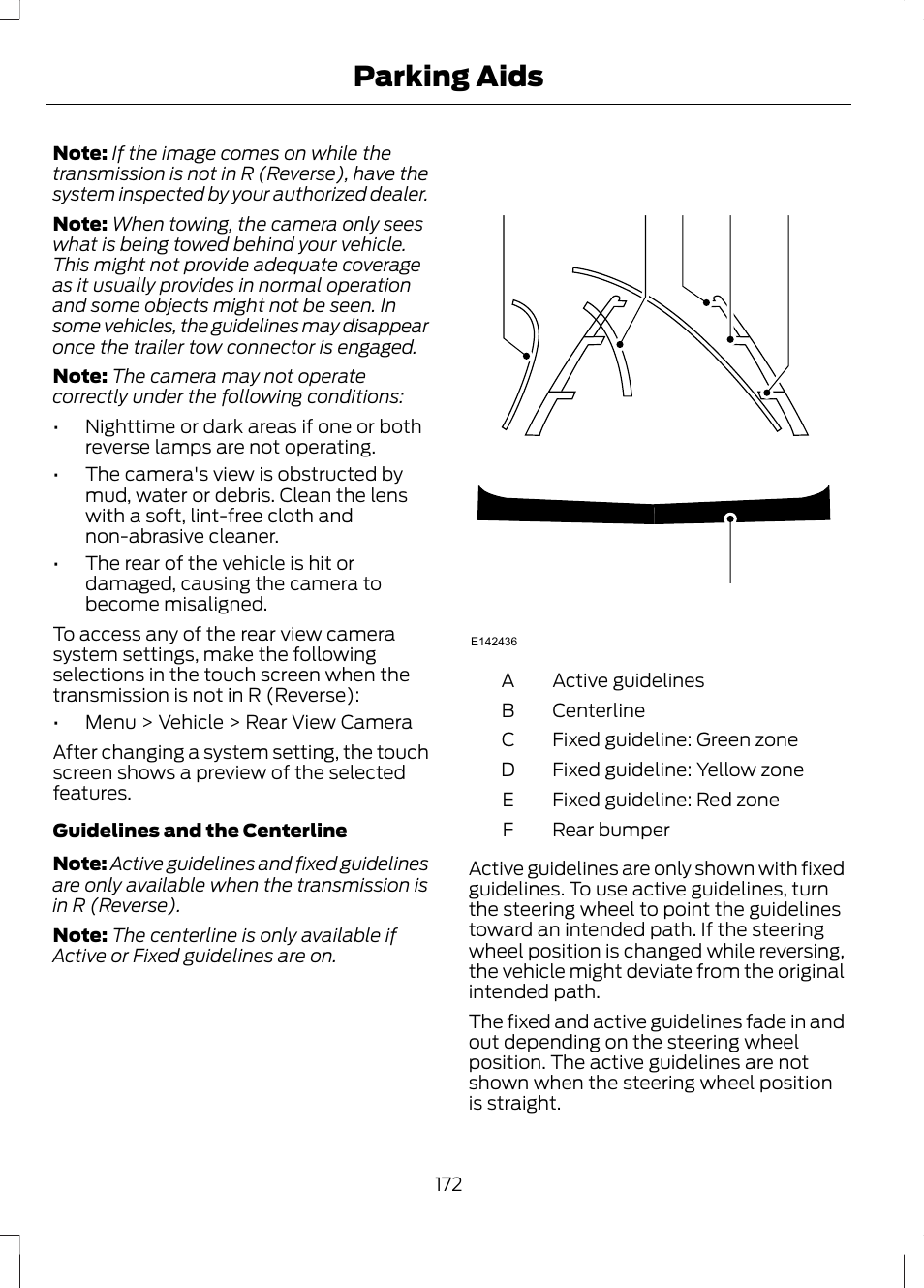 Parking aids | FORD 2013 Escape v.3 User Manual | Page 175 / 434