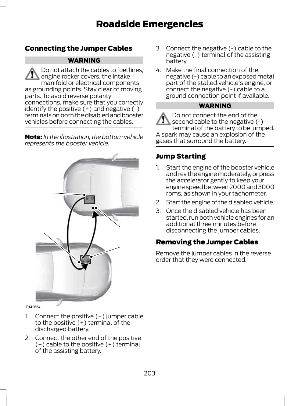 Roadside emergencies | FORD 2013 Escape v.3 User Manual | Page 206 / 434