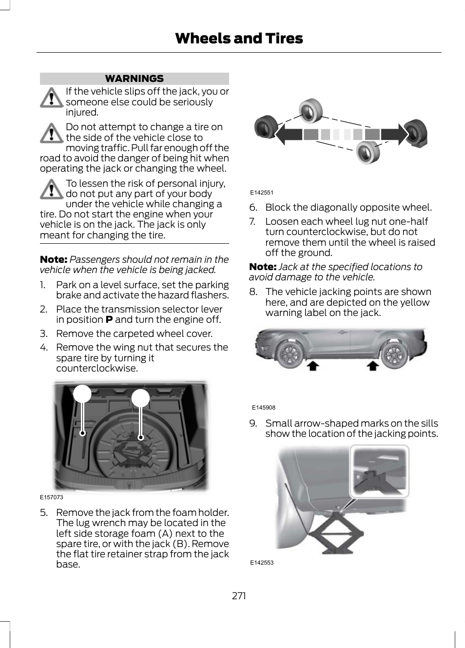 Wheels and tires | FORD 2013 Escape v.3 User Manual | Page 274 / 434