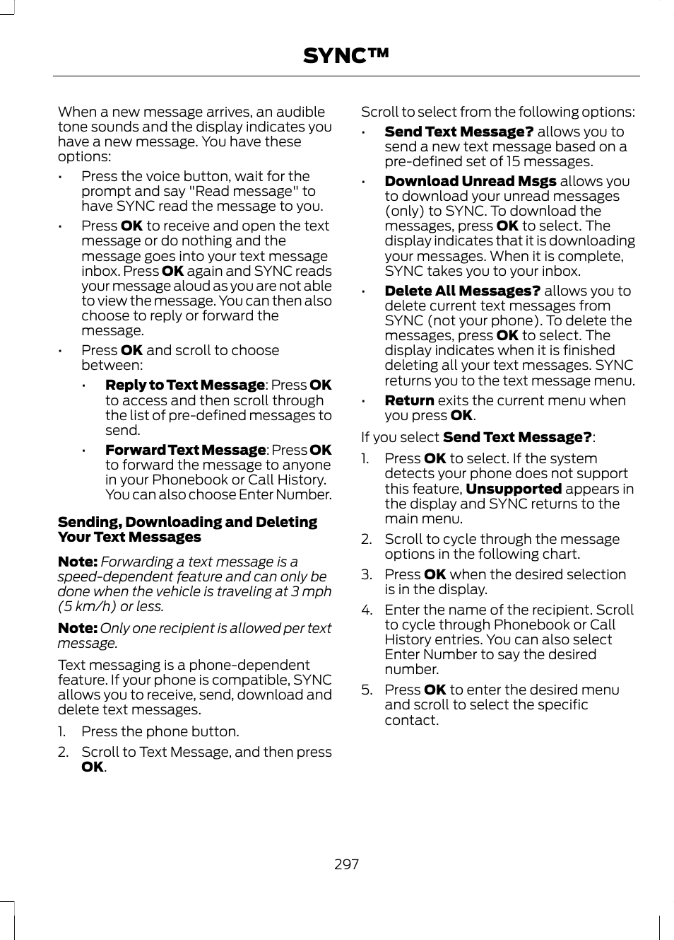 Sync | FORD 2013 Escape v.3 User Manual | Page 300 / 434