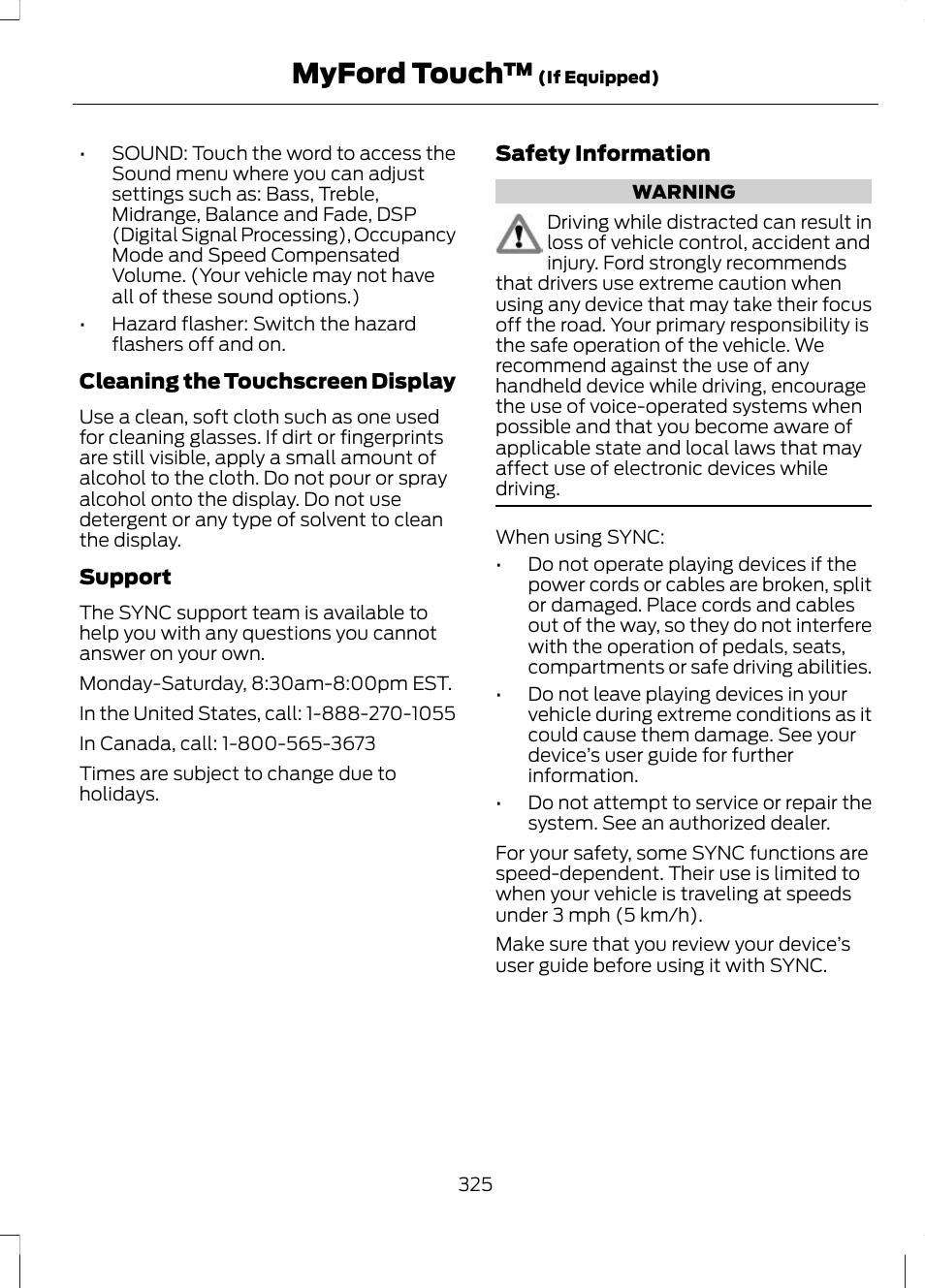 Myford touch | FORD 2013 Escape v.3 User Manual | Page 328 / 434