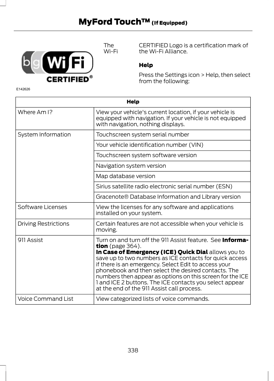 Myford touch | FORD 2013 Escape v.3 User Manual | Page 341 / 434