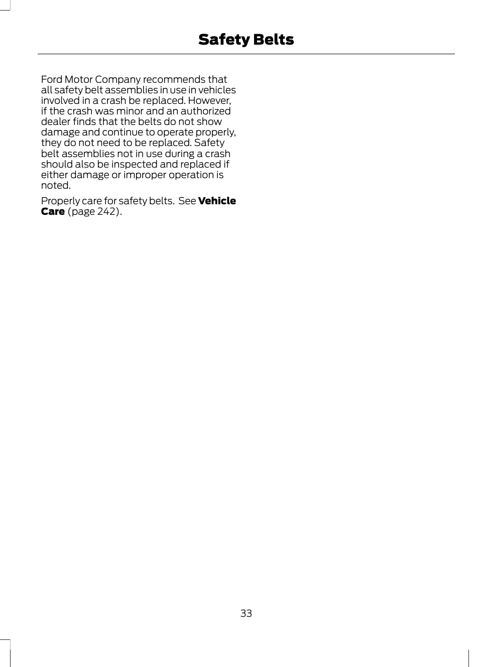 Safety belts | FORD 2013 Escape v.3 User Manual | Page 36 / 434