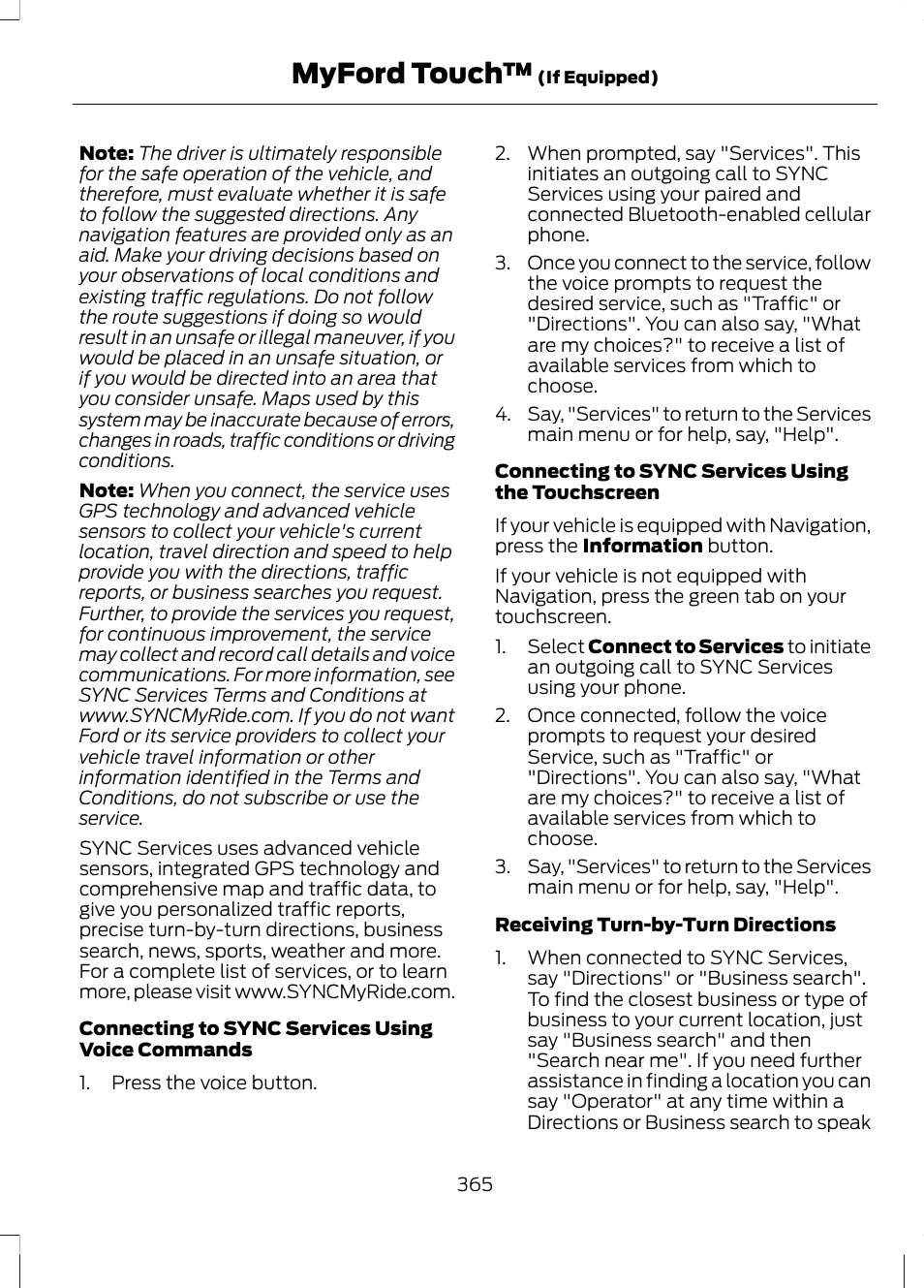 Myford touch | FORD 2013 Escape v.3 User Manual | Page 368 / 434