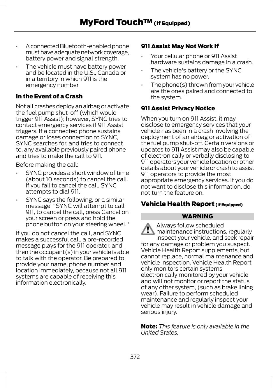 Myford touch | FORD 2013 Escape v.3 User Manual | Page 375 / 434
