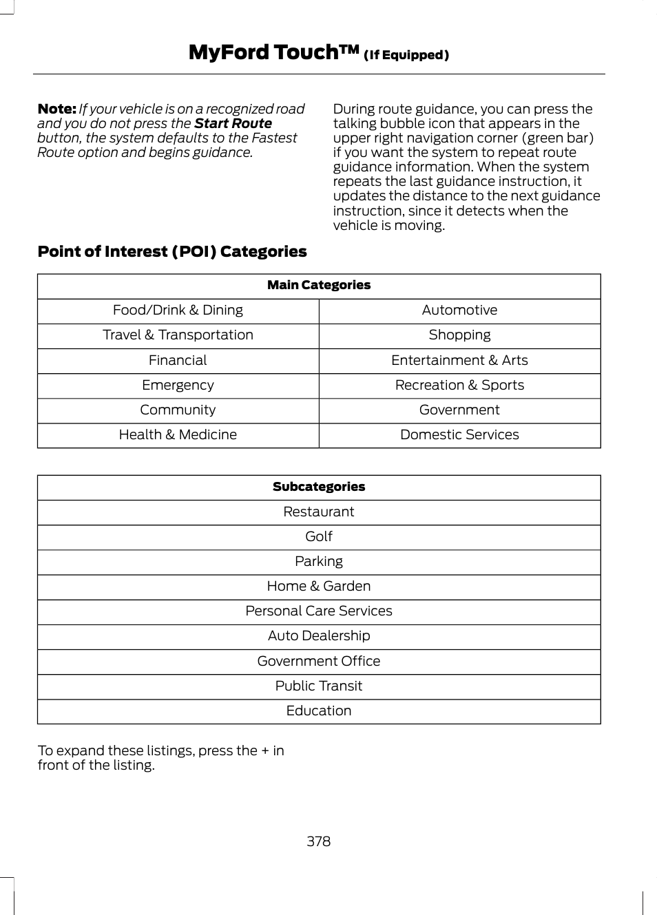 Myford touch | FORD 2013 Escape v.3 User Manual | Page 381 / 434