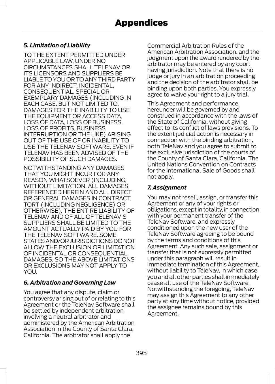Appendices | FORD 2013 Escape v.3 User Manual | Page 398 / 434