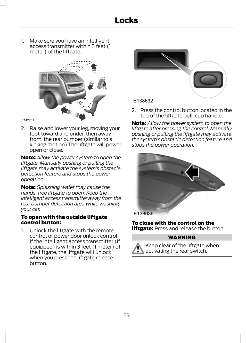 Locks | FORD 2013 Escape v.3 User Manual | Page 62 / 434