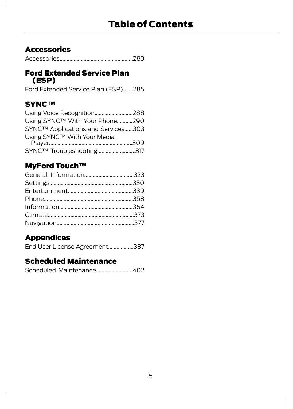 FORD 2013 Escape v.3 User Manual | Page 8 / 434