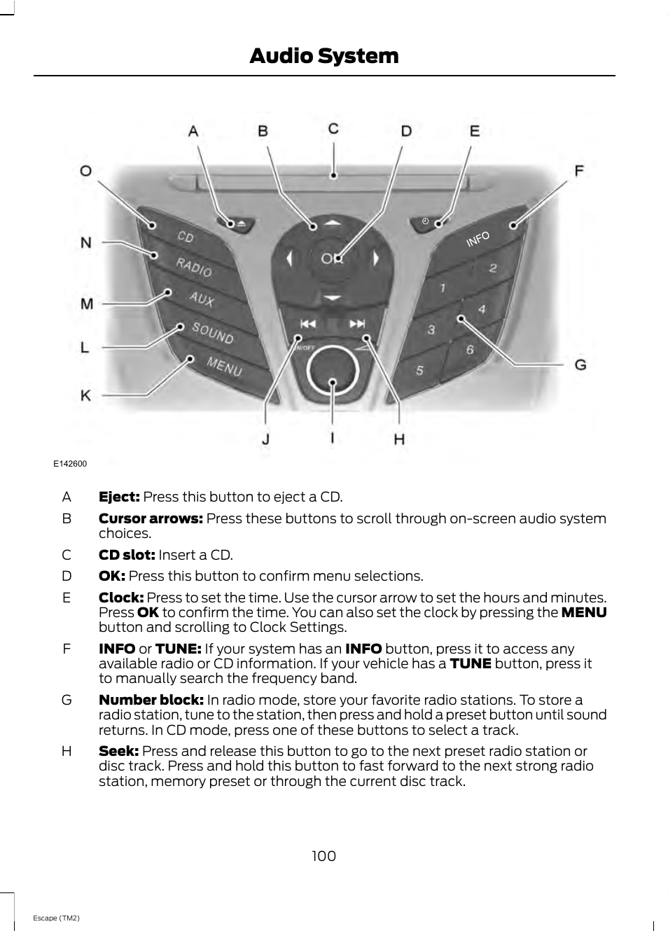 Audio system | FORD 2013 Escape v.4 User Manual | Page 104 / 433