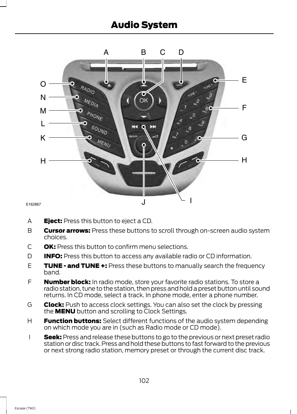 Audio system | FORD 2013 Escape v.4 User Manual | Page 106 / 433