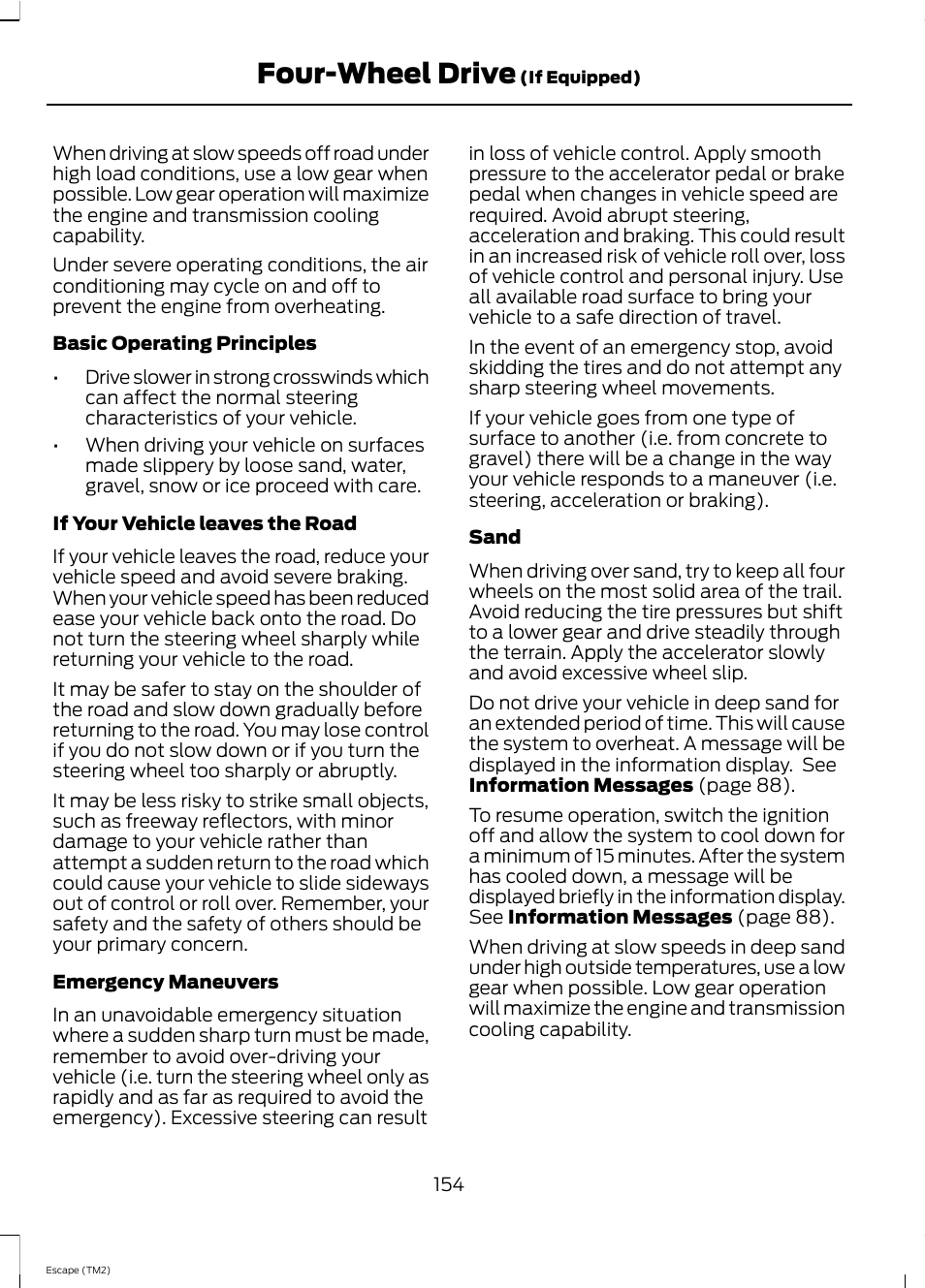Four-wheel drive | FORD 2013 Escape v.4 User Manual | Page 158 / 433