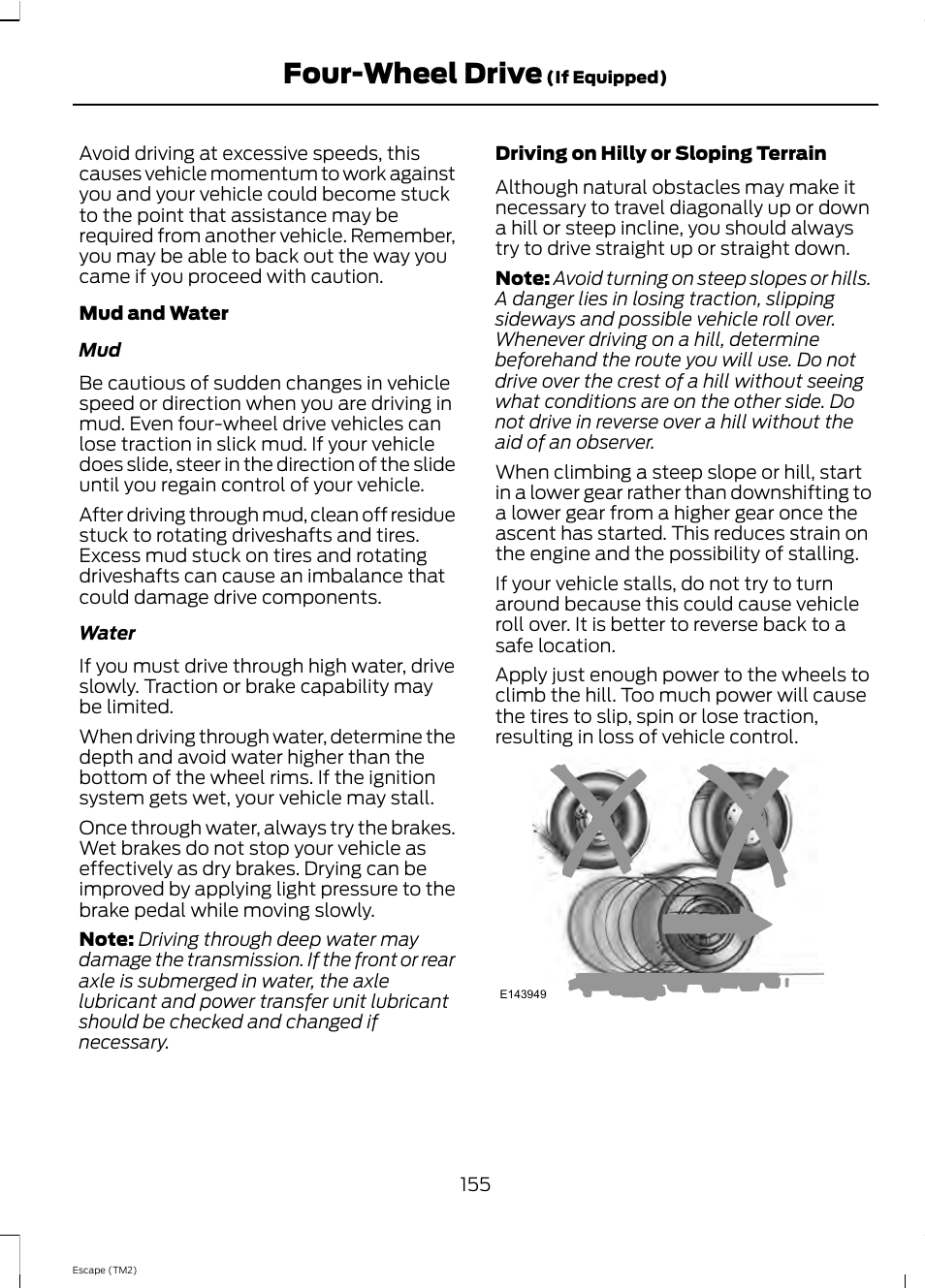 Four-wheel drive | FORD 2013 Escape v.4 User Manual | Page 159 / 433