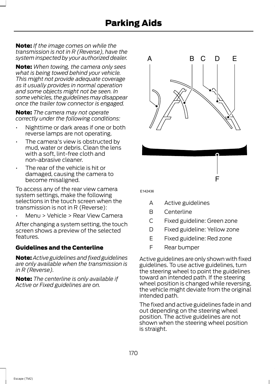 Parking aids | FORD 2013 Escape v.4 User Manual | Page 174 / 433
