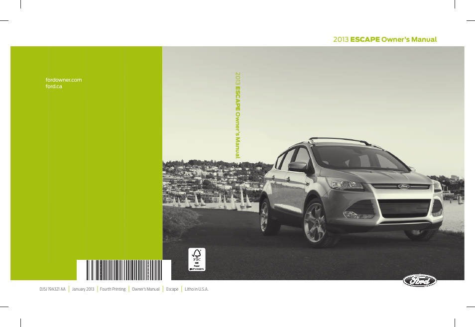 2013 escape owner’s manual | FORD 2013 Escape v.4 User Manual | Page 2 / 433