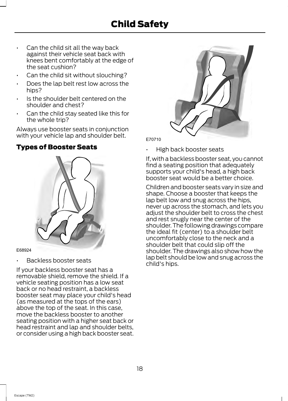 Child safety | FORD 2013 Escape v.4 User Manual | Page 22 / 433