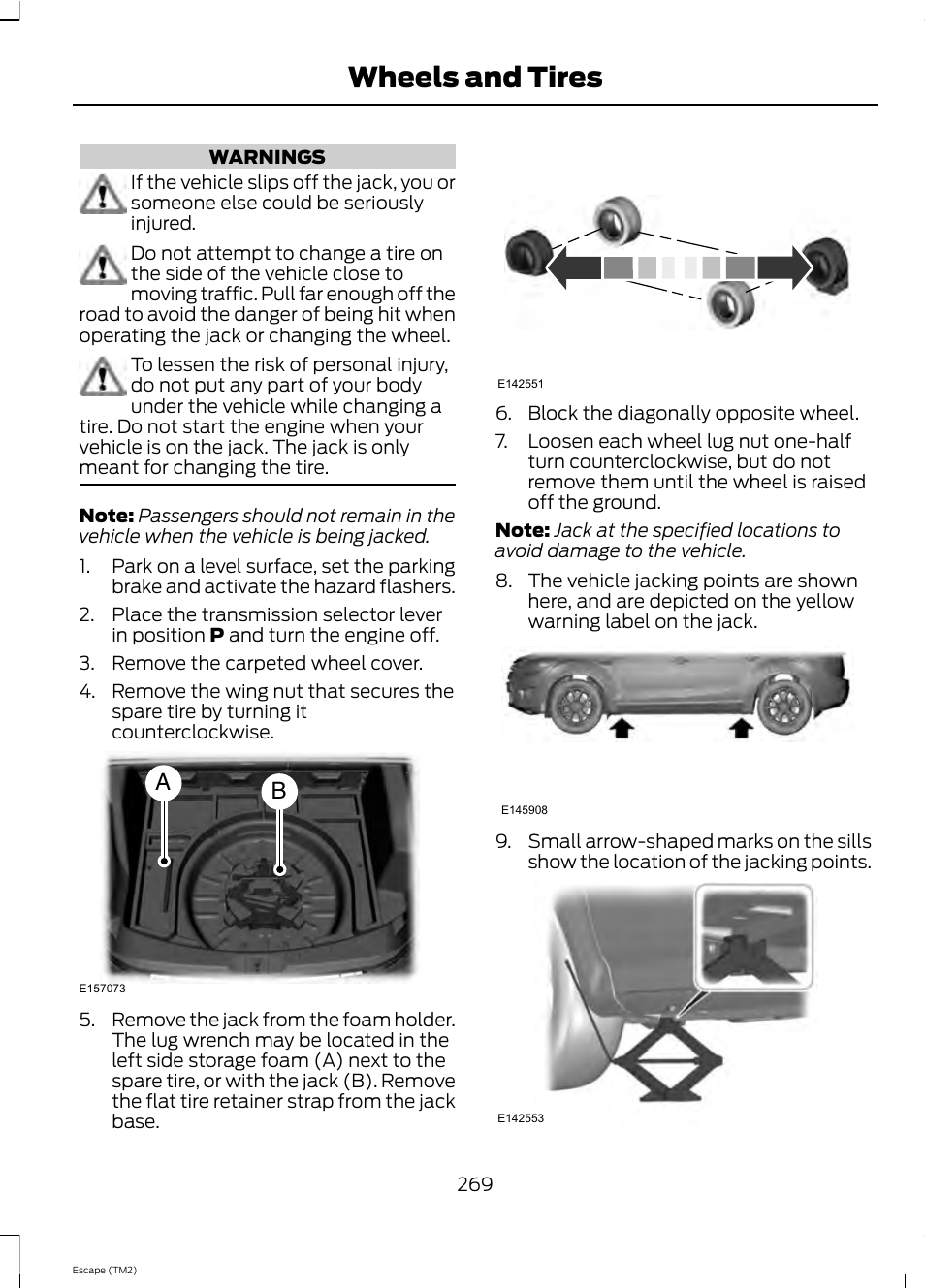 Wheels and tires | FORD 2013 Escape v.4 User Manual | Page 273 / 433