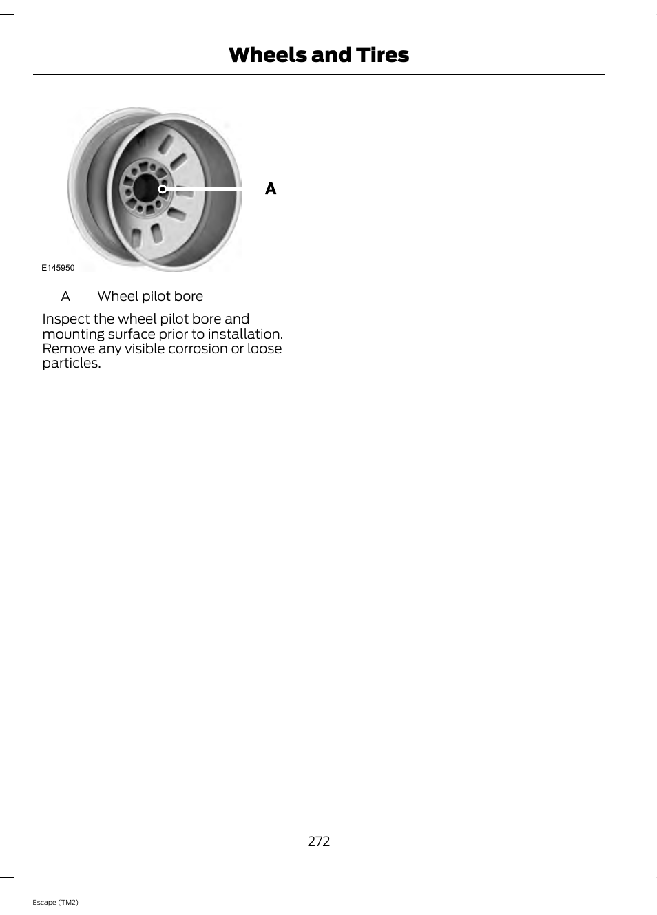 Wheels and tires | FORD 2013 Escape v.4 User Manual | Page 276 / 433