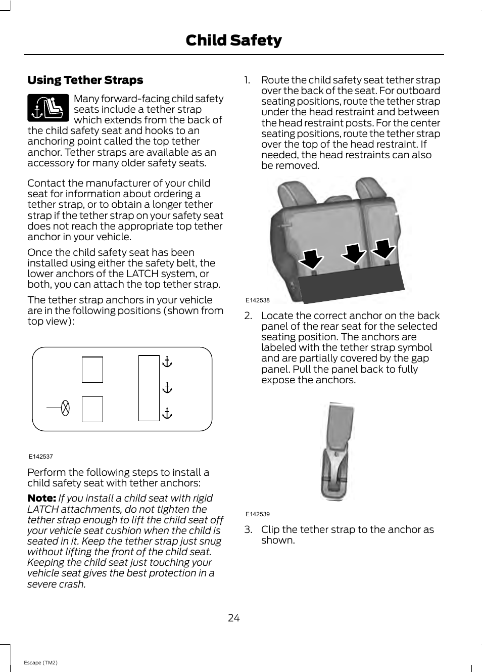 Child safety | FORD 2013 Escape v.4 User Manual | Page 28 / 433