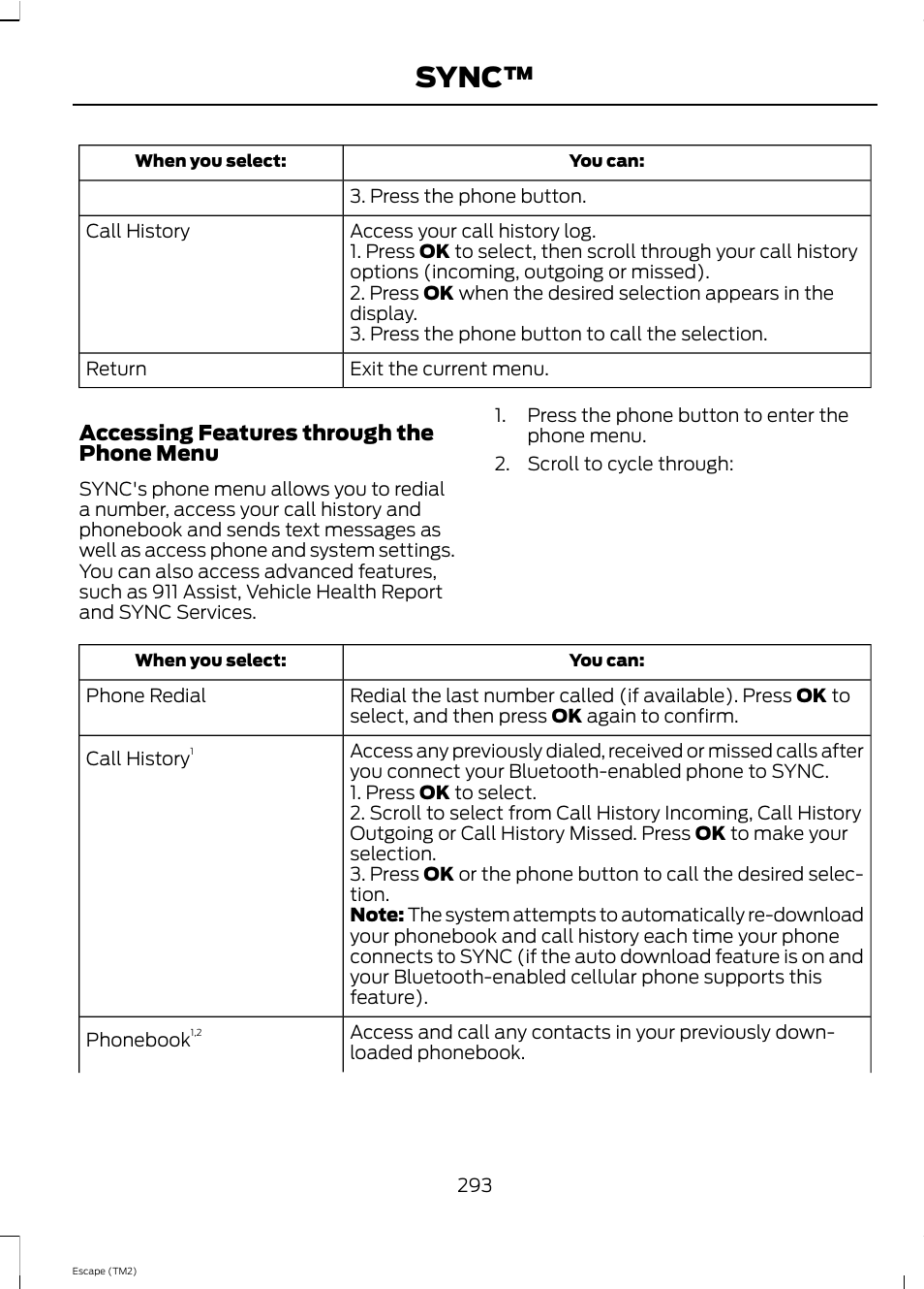Sync | FORD 2013 Escape v.4 User Manual | Page 297 / 433