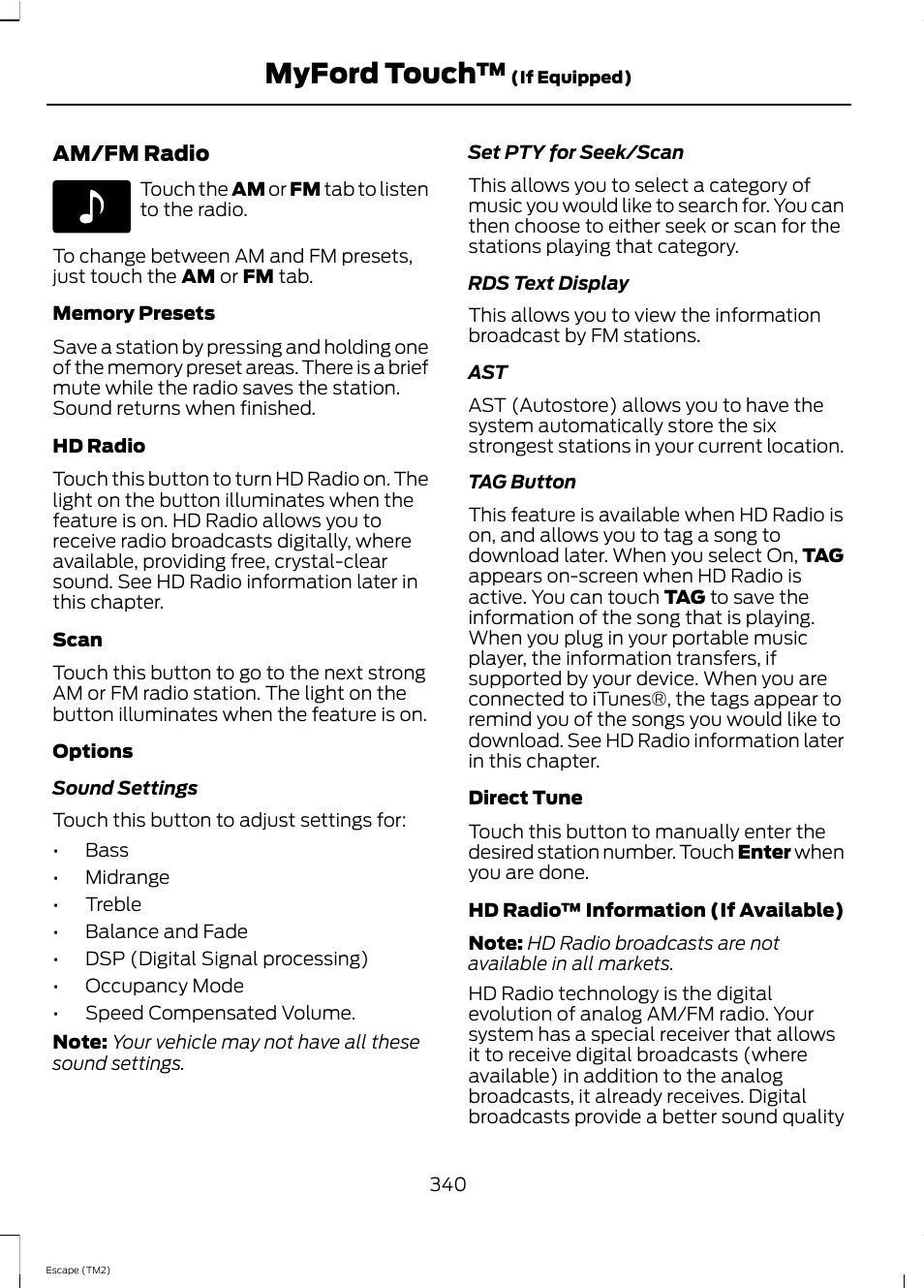 Myford touch | FORD 2013 Escape v.4 User Manual | Page 344 / 433