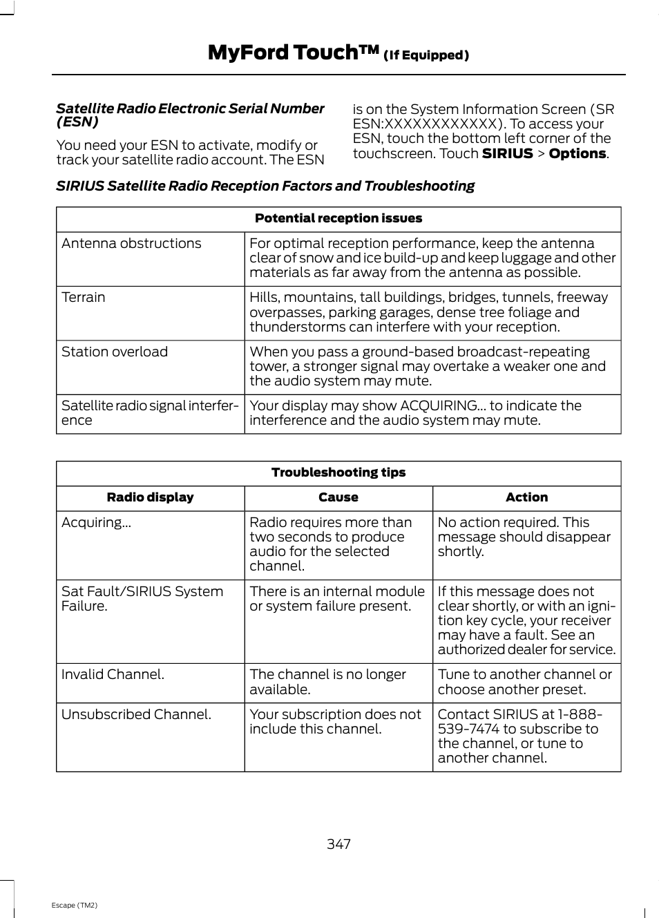 Myford touch | FORD 2013 Escape v.4 User Manual | Page 351 / 433