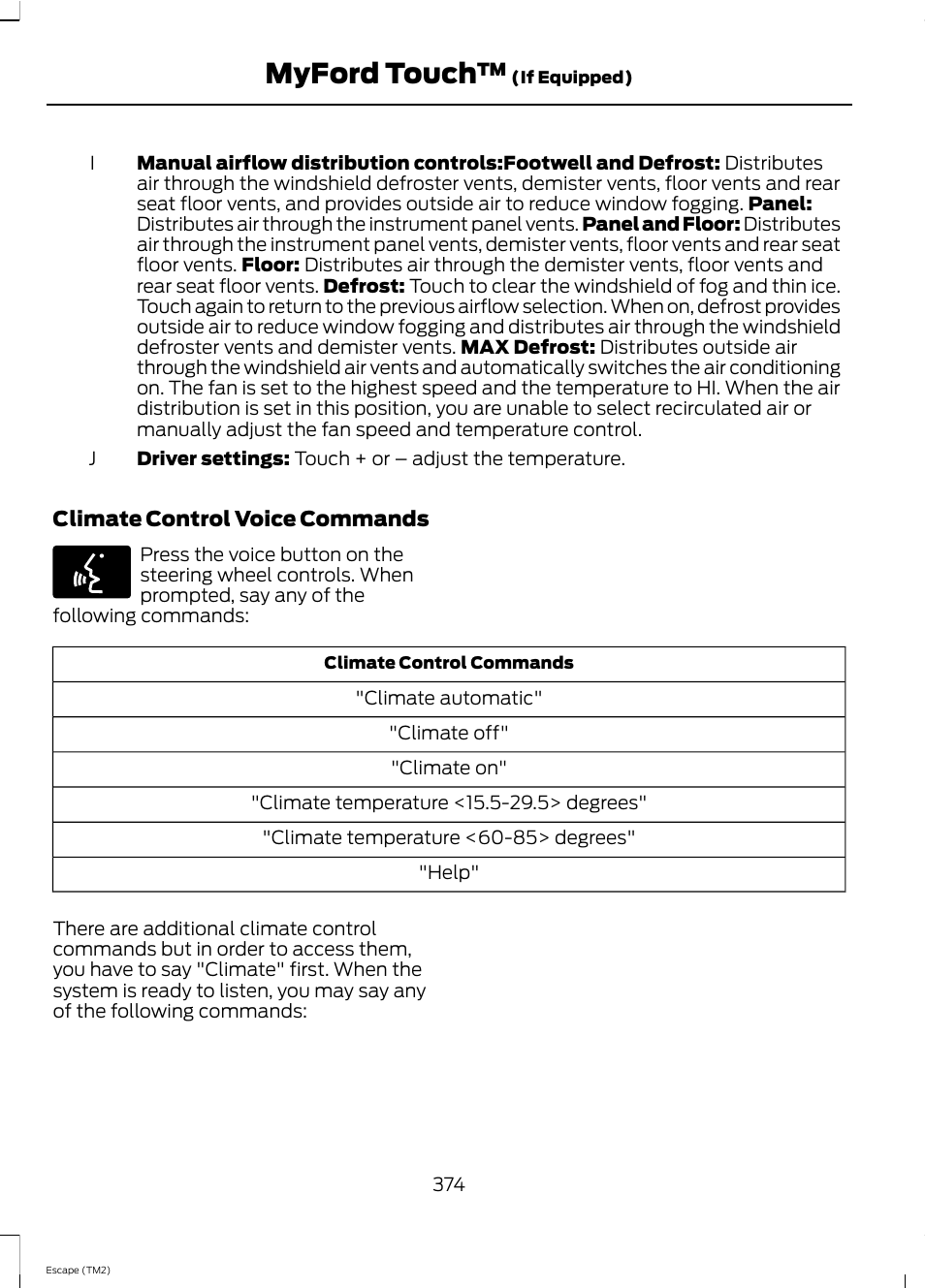 Myford touch | FORD 2013 Escape v.4 User Manual | Page 378 / 433