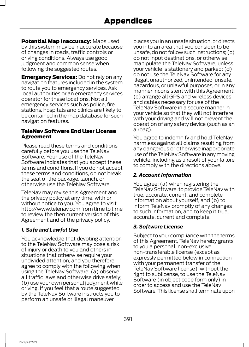 Appendices | FORD 2013 Escape v.4 User Manual | Page 395 / 433