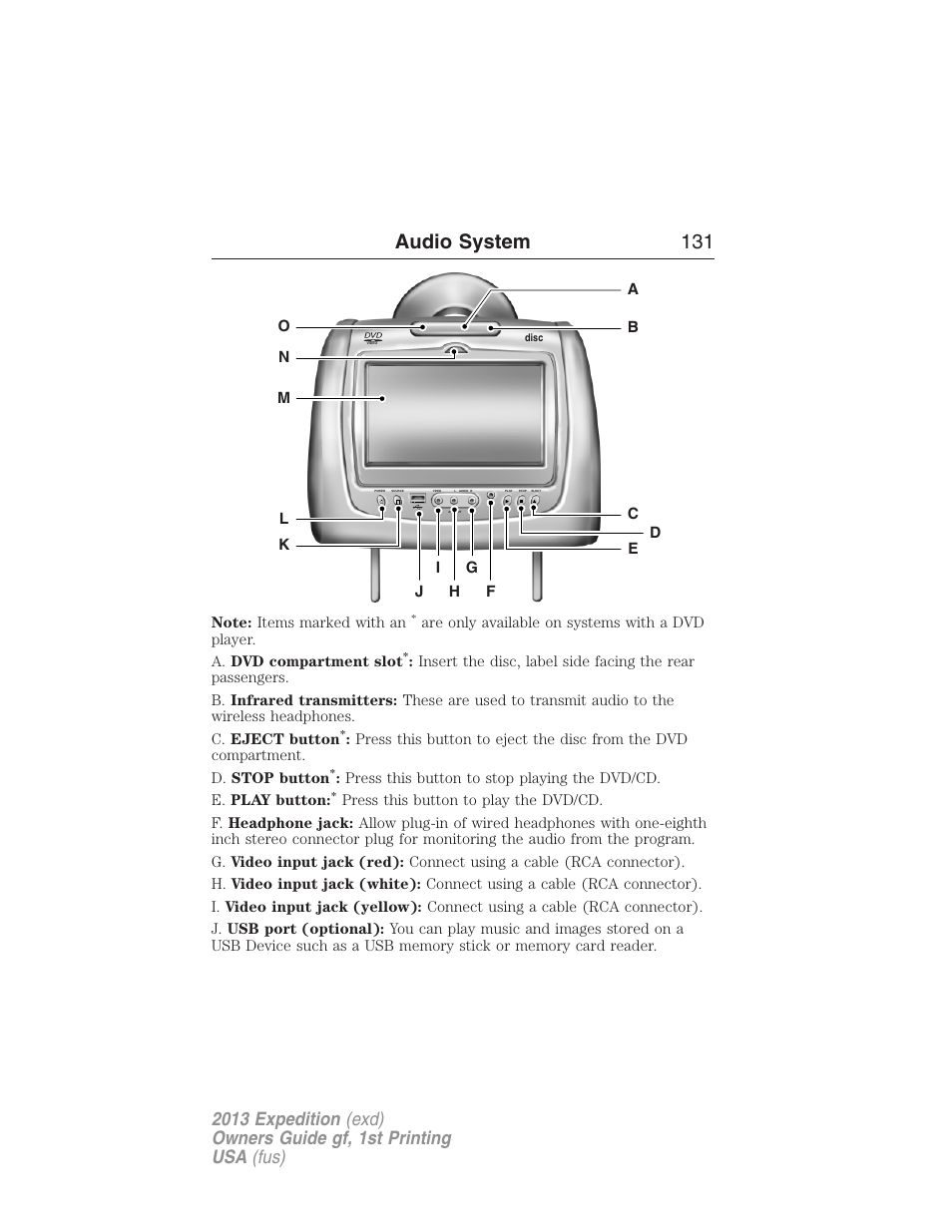 Audio system 131 | FORD 2013 Expedition v.1 User Manual | Page 131 / 497