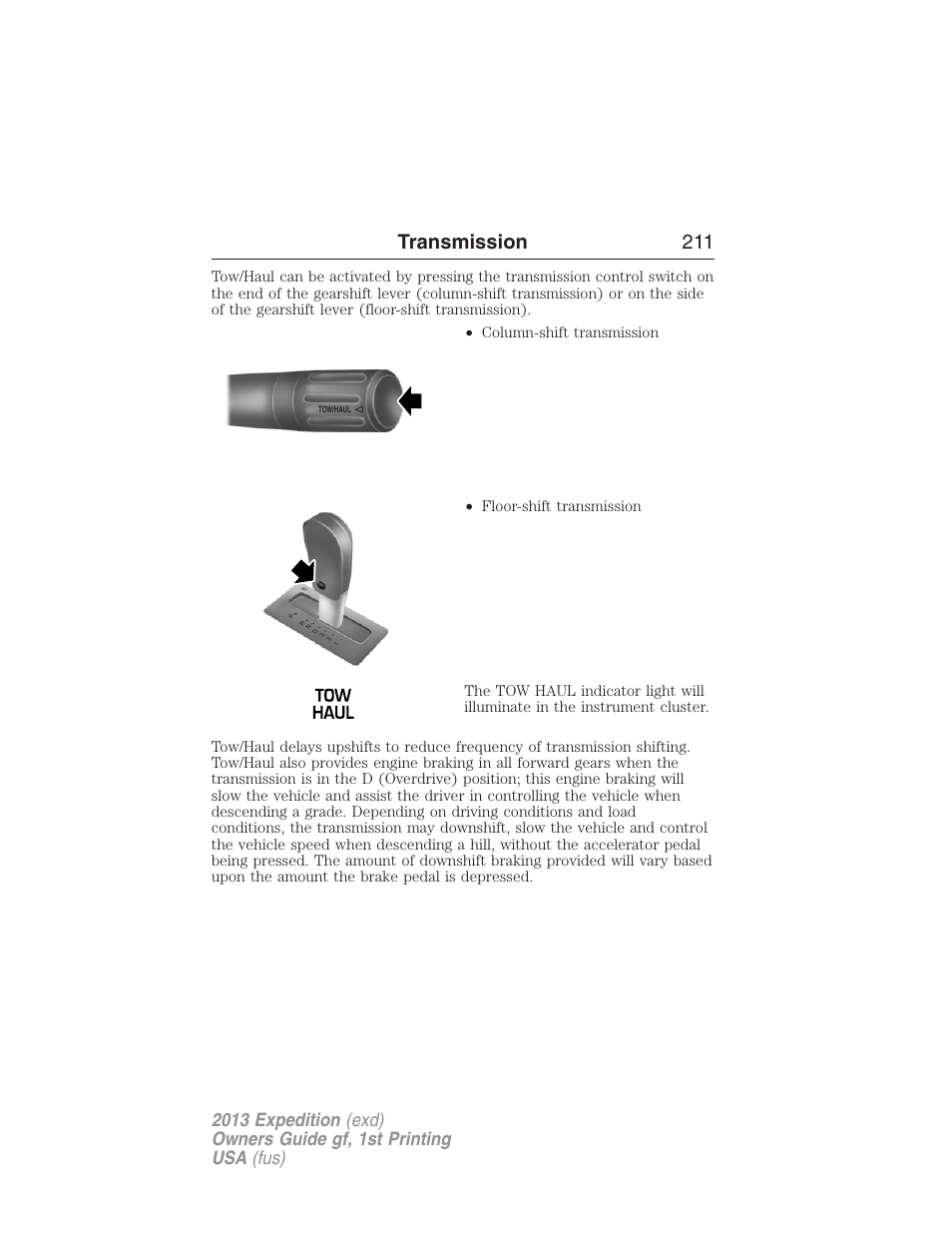 Transmission 211 | FORD 2013 Expedition v.1 User Manual | Page 211 / 497