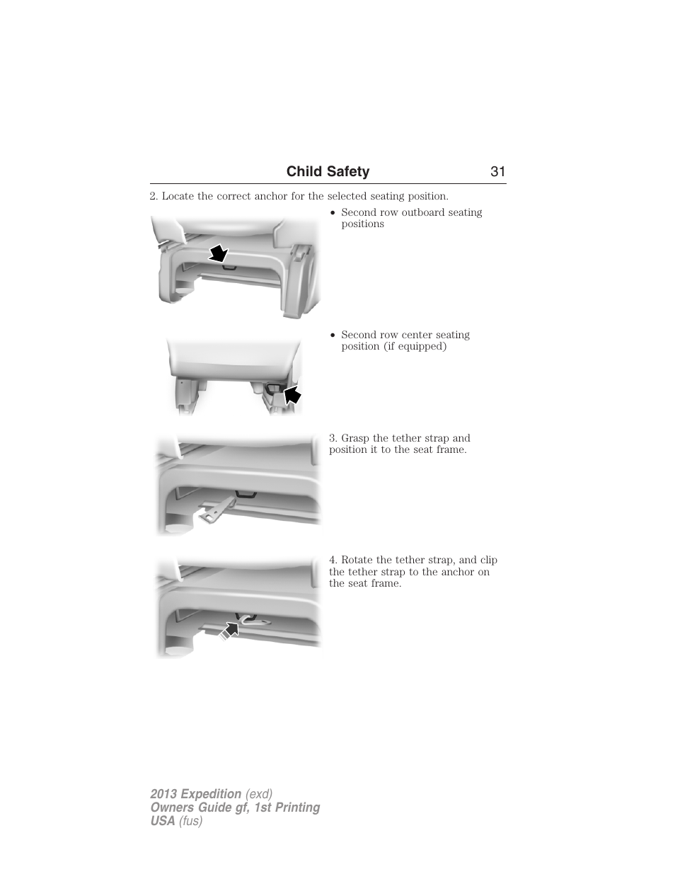 Child safety 31 | FORD 2013 Expedition v.1 User Manual | Page 31 / 497