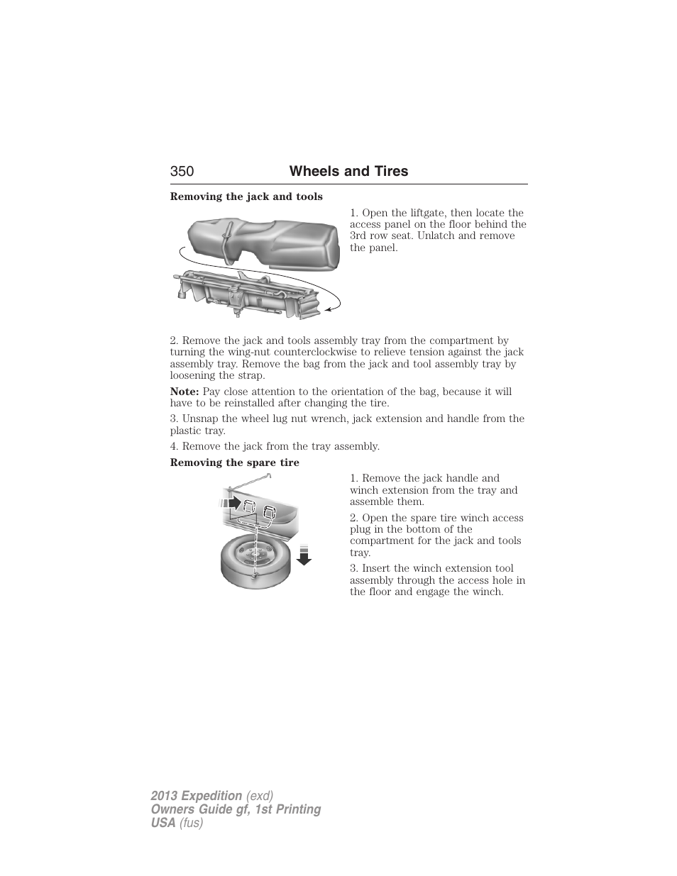 350 wheels and tires | FORD 2013 Expedition v.1 User Manual | Page 350 / 497