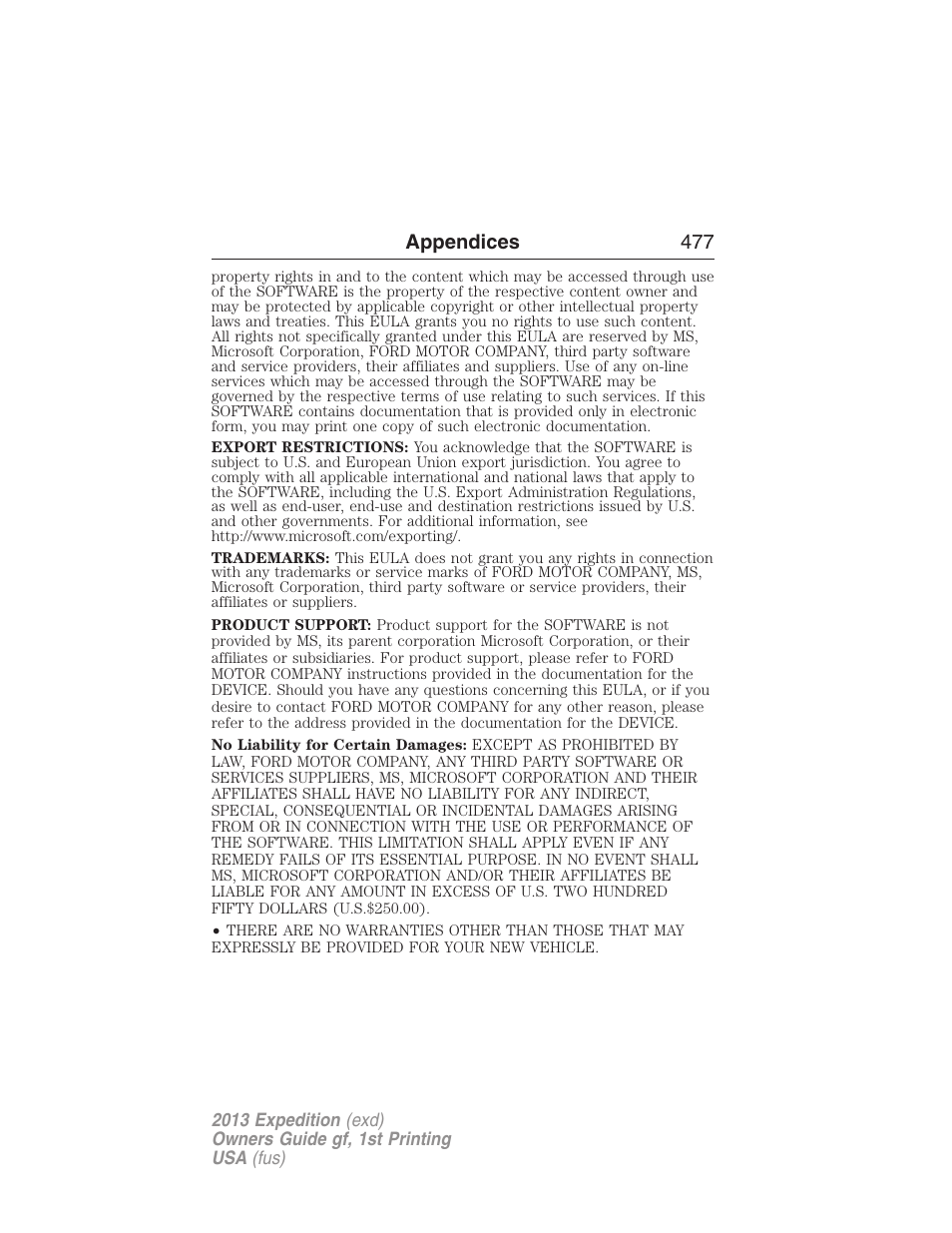 FORD 2013 Expedition v.1 User Manual | Page 477 / 497